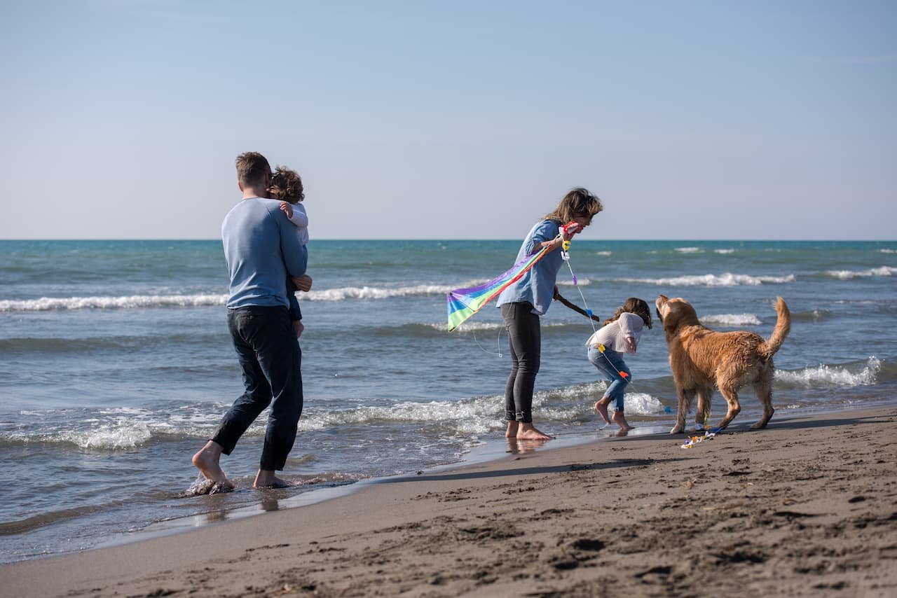 Koksijde avec son chien